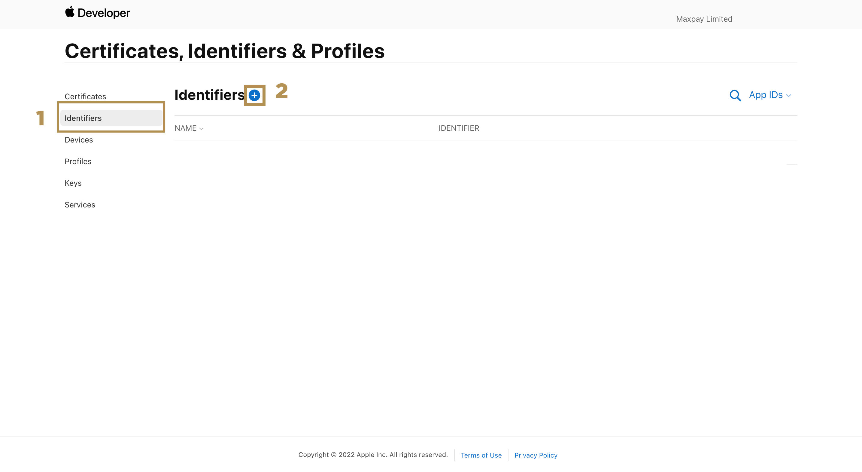 Create a Merchant ID