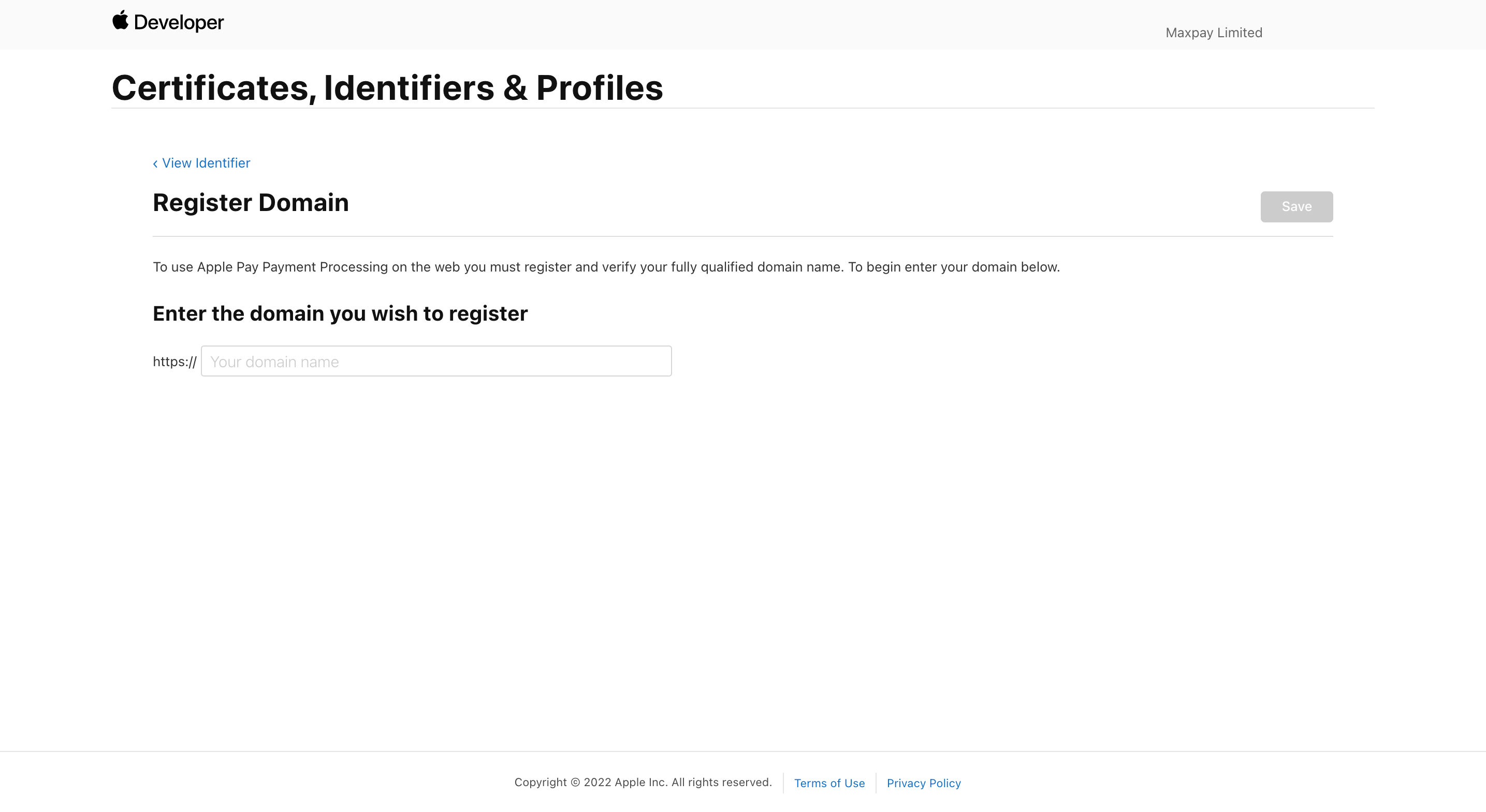 ApplePay Domain(s) verification